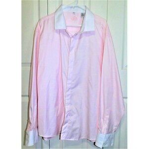Bohio Breeze Mens 3XL Pink Check Long Sleeve Dress Shirt New w/Tags